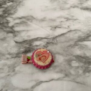 Handmade vintage strawberry shortcake girls hair clip